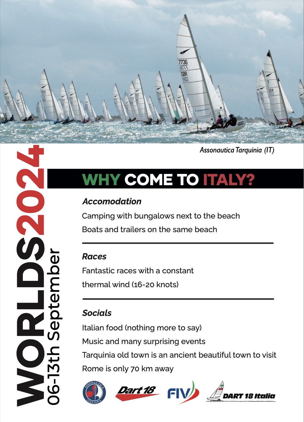 DART18 Worlds 2024: 6th to 13th September in Tarquinia, Italy ...